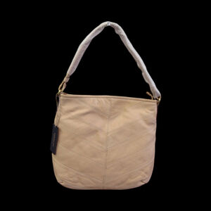 American Leather Macadamia Raleigh Ziptop Patchwork Hobo NWT